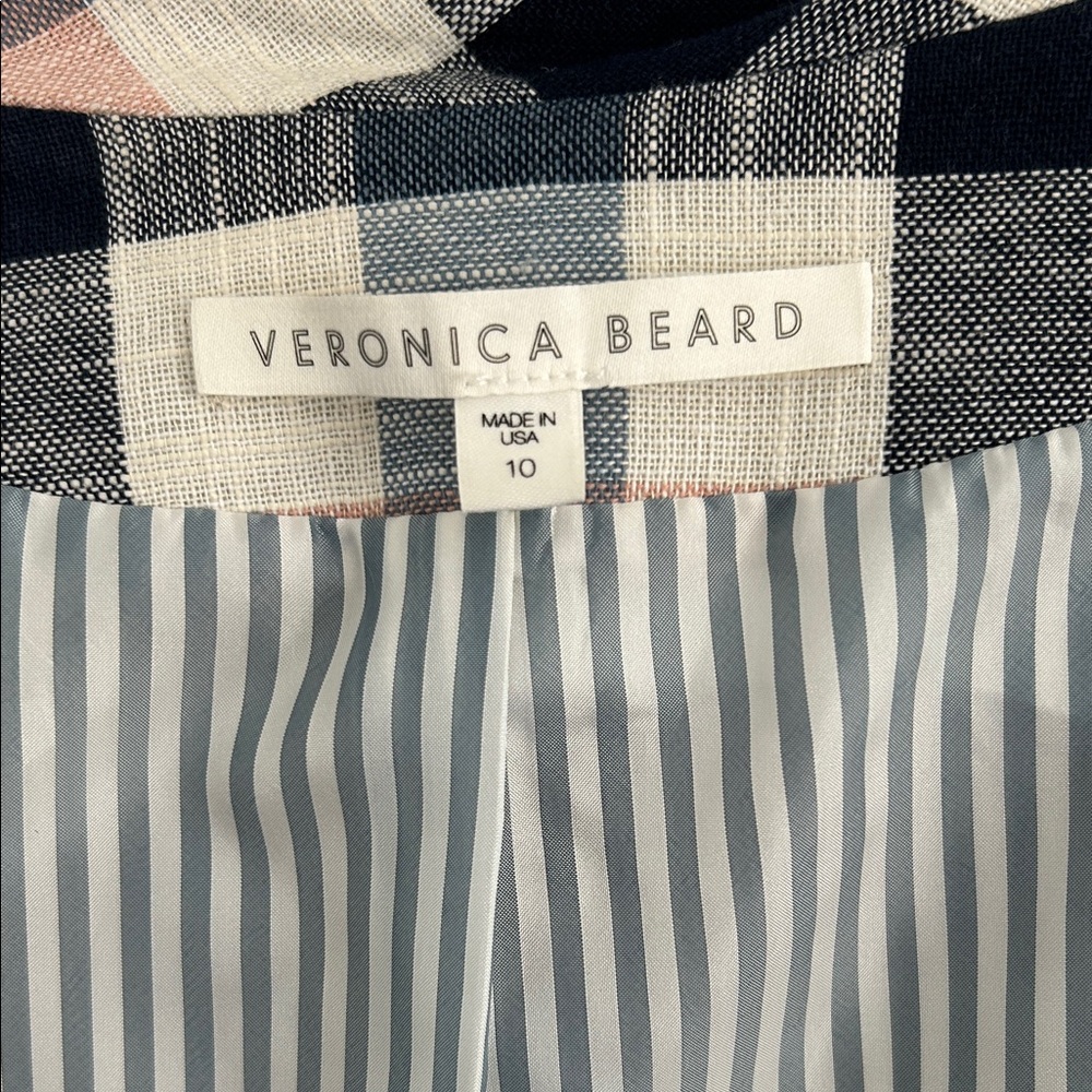 Veronica Beard Plaid Single-Button Blazer in Navy… - image 3